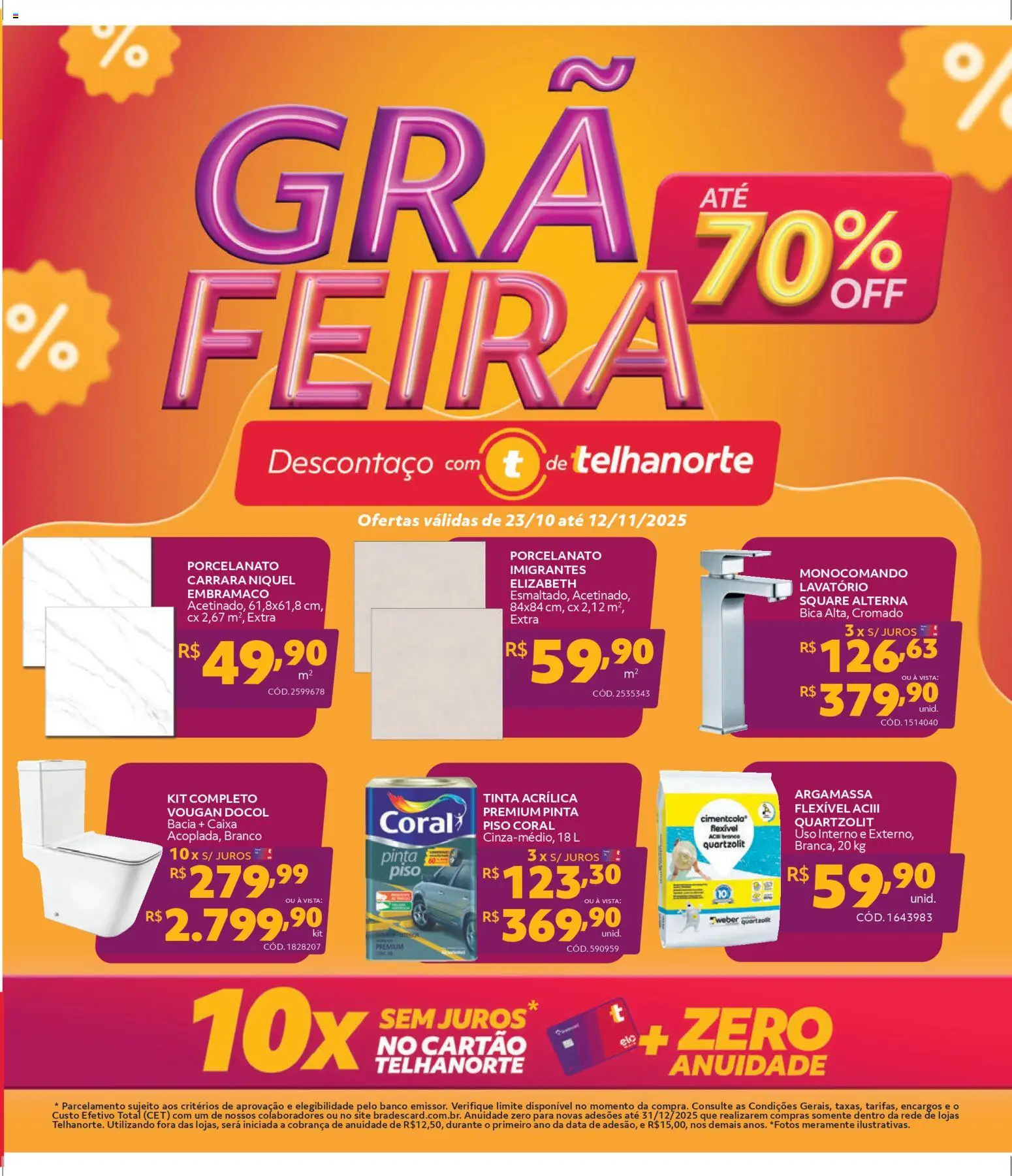 Telhanorte folheto "Ofertas atuais" válido a partir de 23/10/2025 - número de página 1
