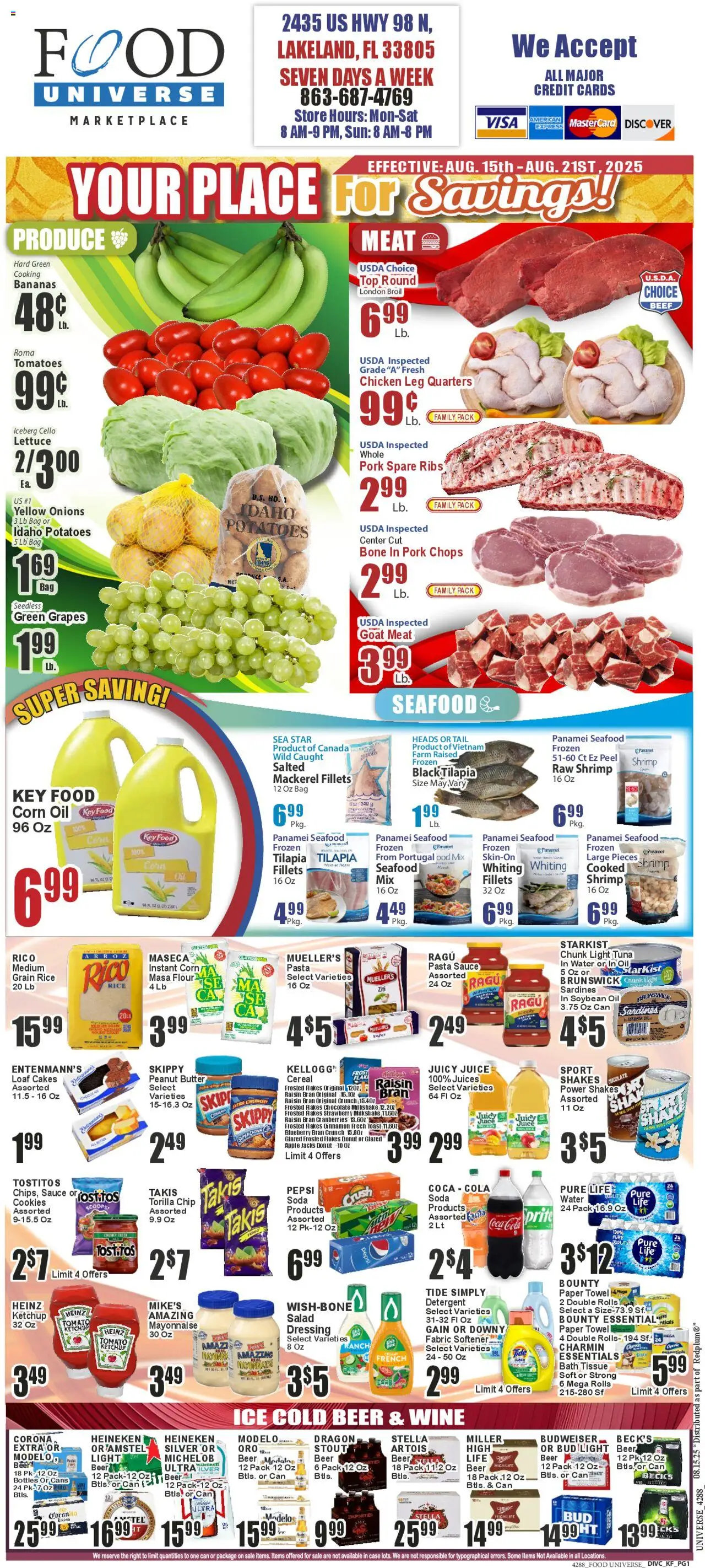 Food Universe Weekly Ad from 08/15/2025 - Flyer - Page number 1