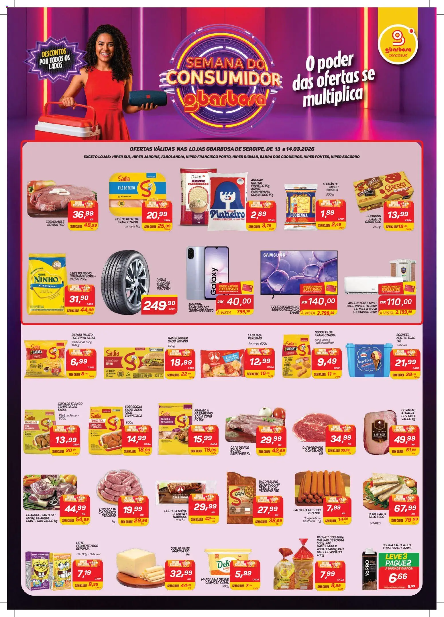 Pré-Visualização do folheto "Gbarbosa - Ofertas da semana" da loja Gbarbosa válido a partir de 13/03/2026 - Sorvete, Peixe, Bebida, Leite, Batata, Grill, Esponja, Leite integral