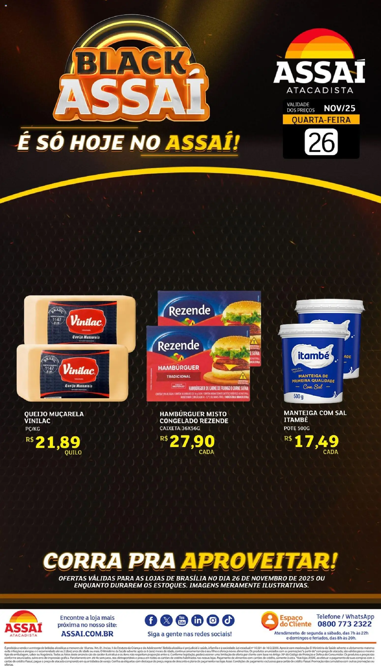 Pré-Visualização do folheto "Encarte - DF" da loja Assaí Atacadista válido a partir de 26/11/2025