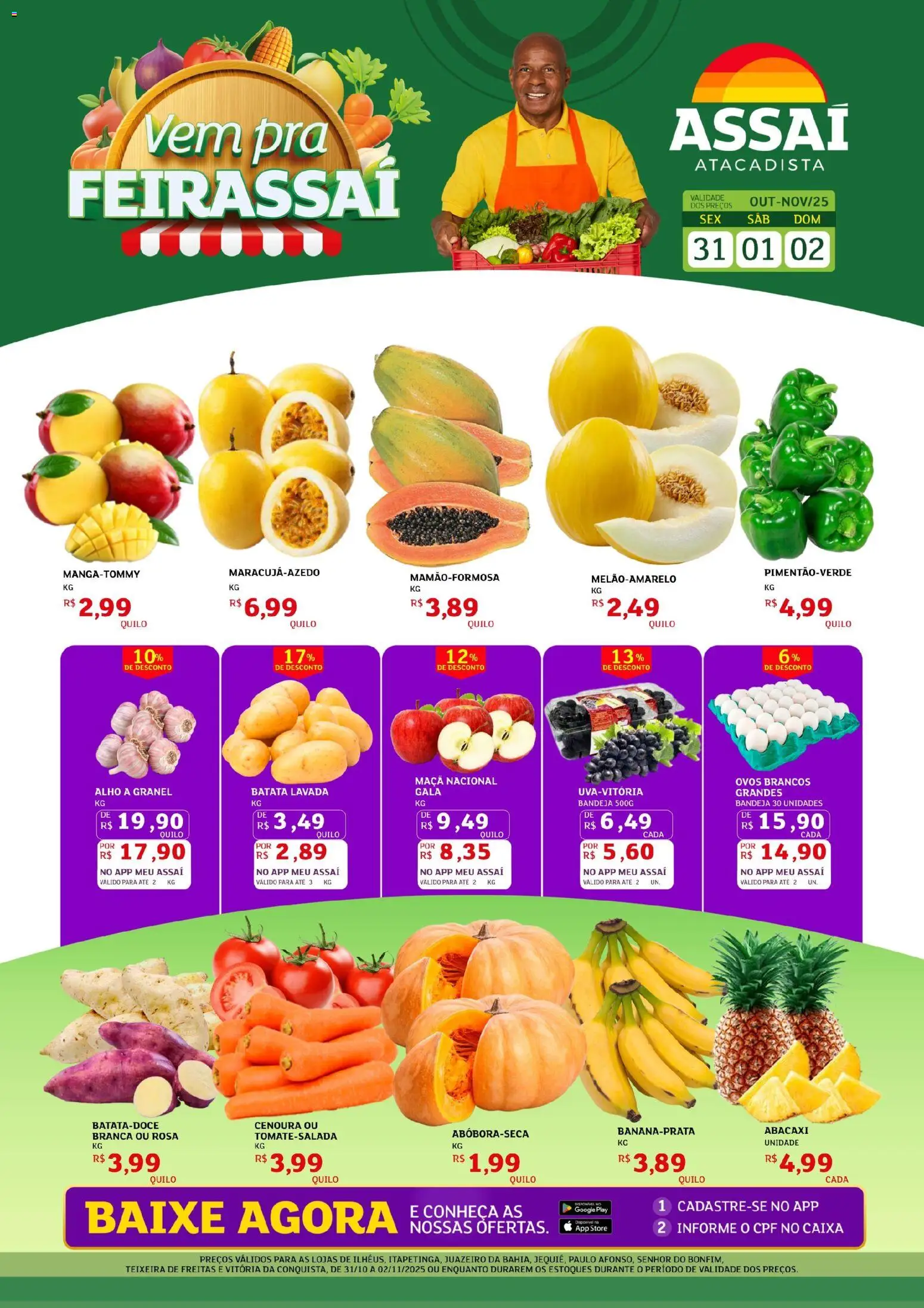 Pré-Visualização do folheto "Encarte - BA" da loja Assaí Atacadista válido a partir de 31/10/2025
