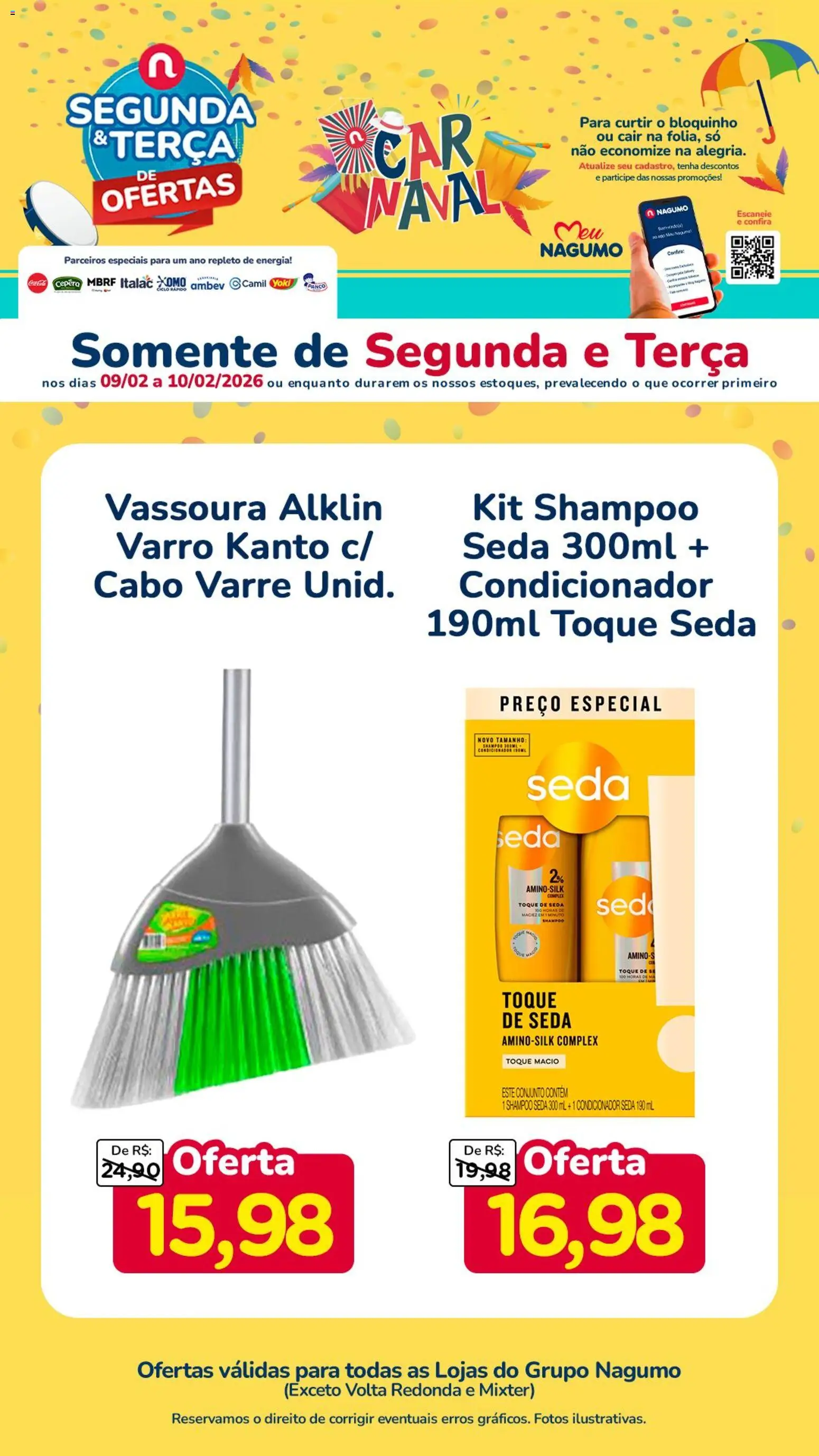 Pré-Visualização do folheto "Ofertas Segunda e Terça" da loja Nagumo válido a partir de 09/02/2026