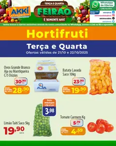 Pré-Visualização do folheto "Ofertas Hortifruti" da loja Akki Atacadista válido a partir de 21/10/2025