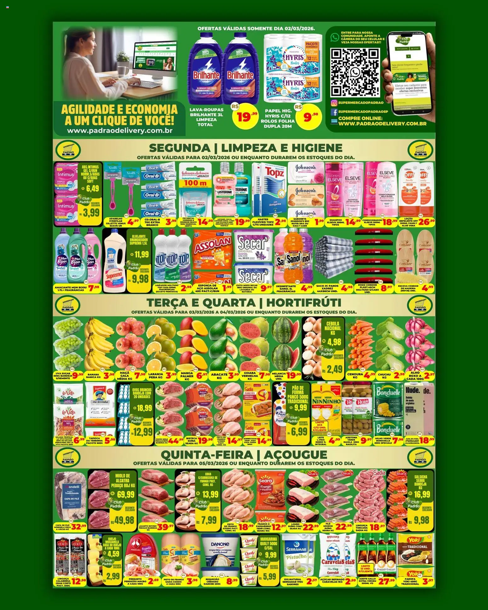 Pré-Visualização do folheto "Supermercado Padrão - Ofertas da semana" da loja Supermercado Padrão válido a partir de 02/03/2026