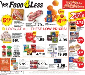 Ad Preview of Food 4 Less Weekly Ad from 10/15/2025