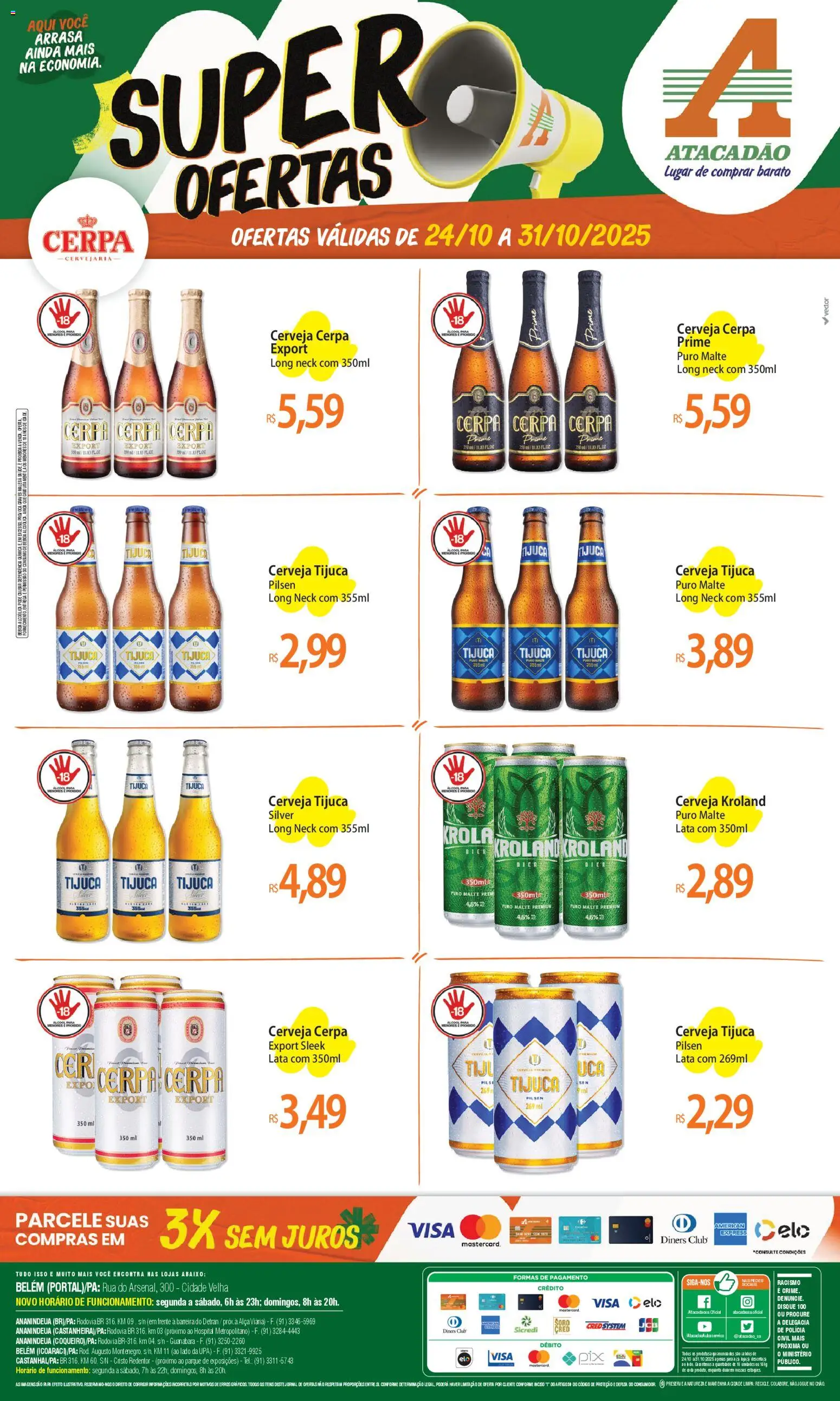 Atacadão folheto "Ofertas - PA" válido a partir de 24/10/2025 - número de página 1 - Cerveja, Bebida, Álcool