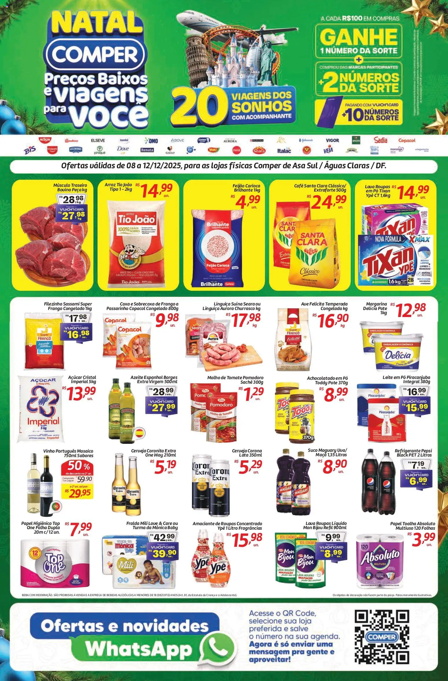 Pré-Visualização do folheto "Ofertas da semana" da loja Comper válido a partir de 08/12/2025