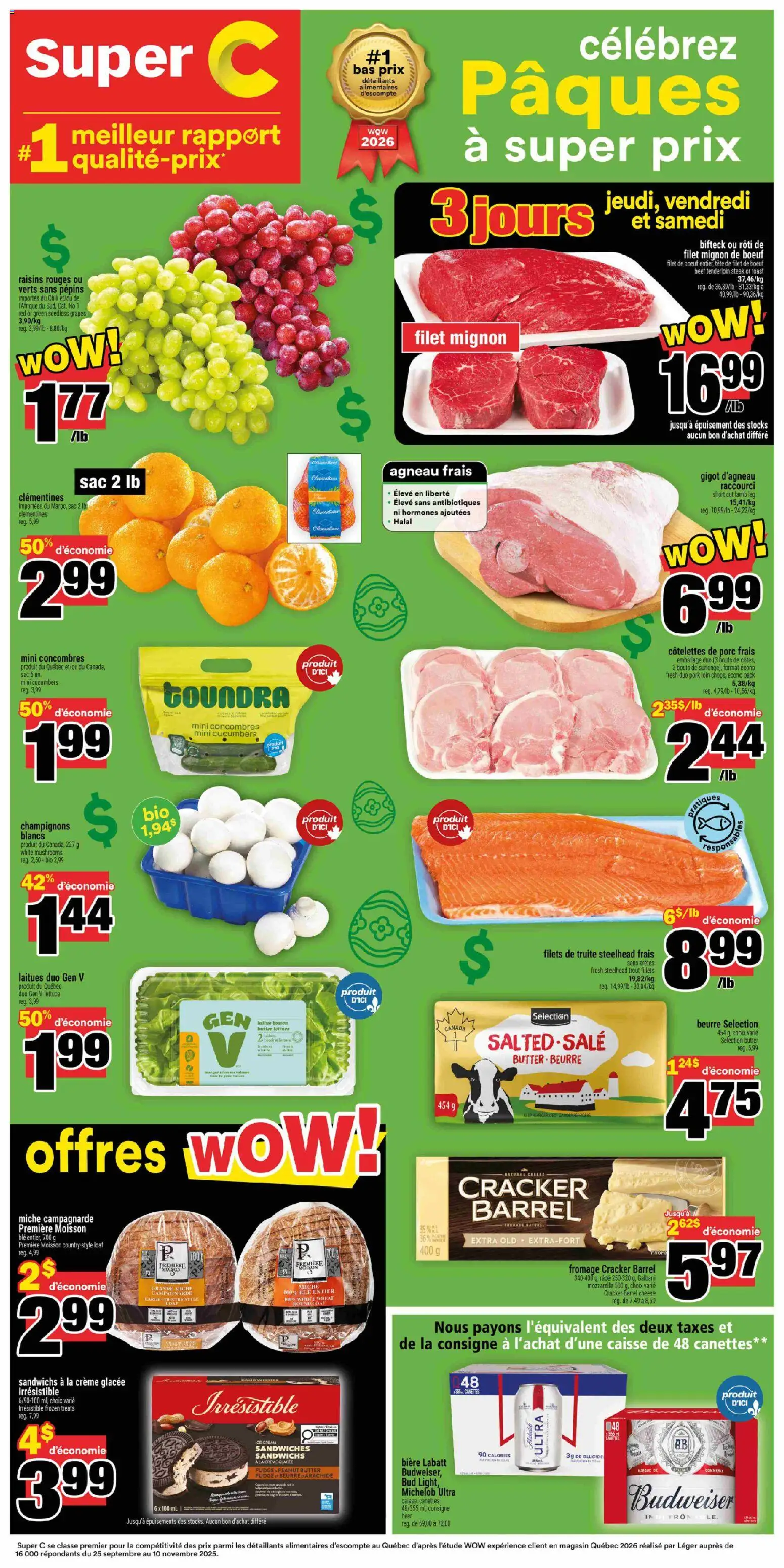 Preview of leaflet Super C weekly flyer - Sept-Îles from shop Super C is valid from Apr 02, 2026