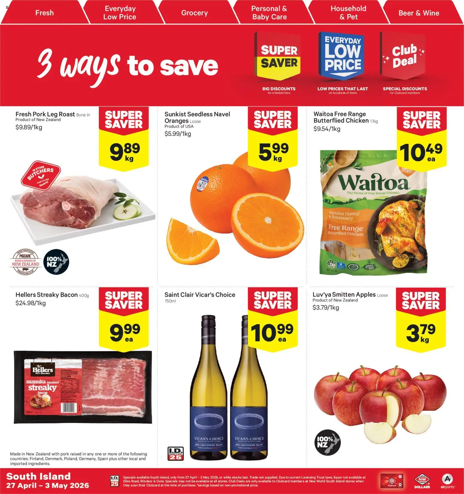 Preview of catalogue New World South Island catalogue from shop New World valid 27 Apr 2026