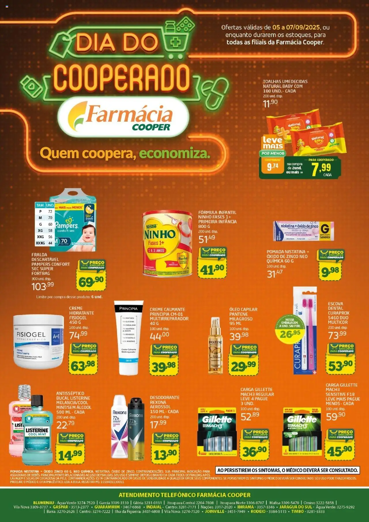 Cooper folheto "Ofertas Dia do Cooperado Farmácia" válido a partir de 05/09/2025 - número de página 1