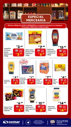 Pré-Visualização do folheto "Ofertas Especial Mercearia" da loja Semar Supermercado válido a partir de 14/09/2025