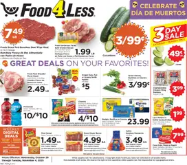 Ad Preview of Food 4 Less Weekly Ad from 10/29/2025