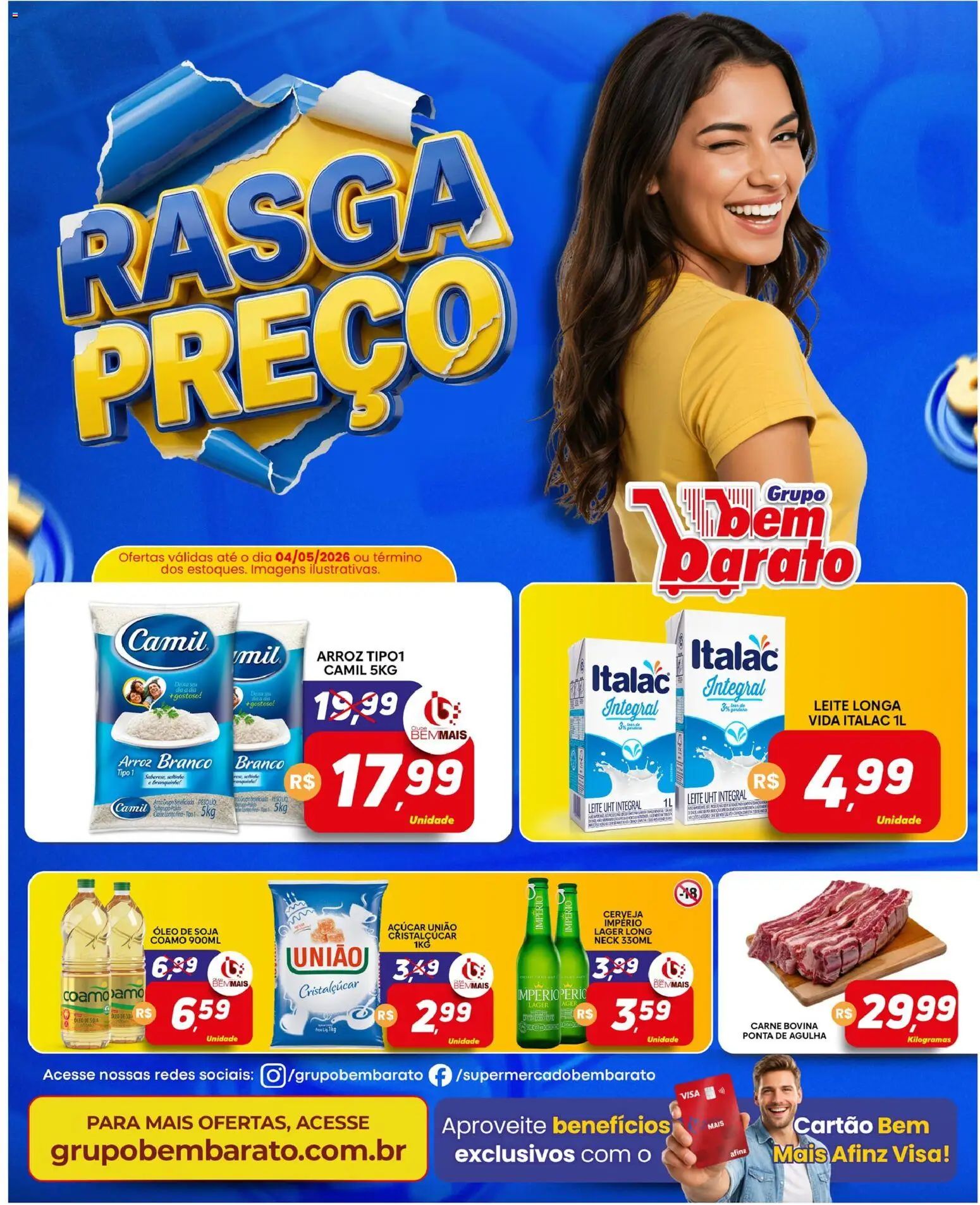 Pré-Visualização do folheto "Supermercado Bem Barato - Ofertas da semana" da loja Supermercado Bem Barato válido a partir de 28/04/2026