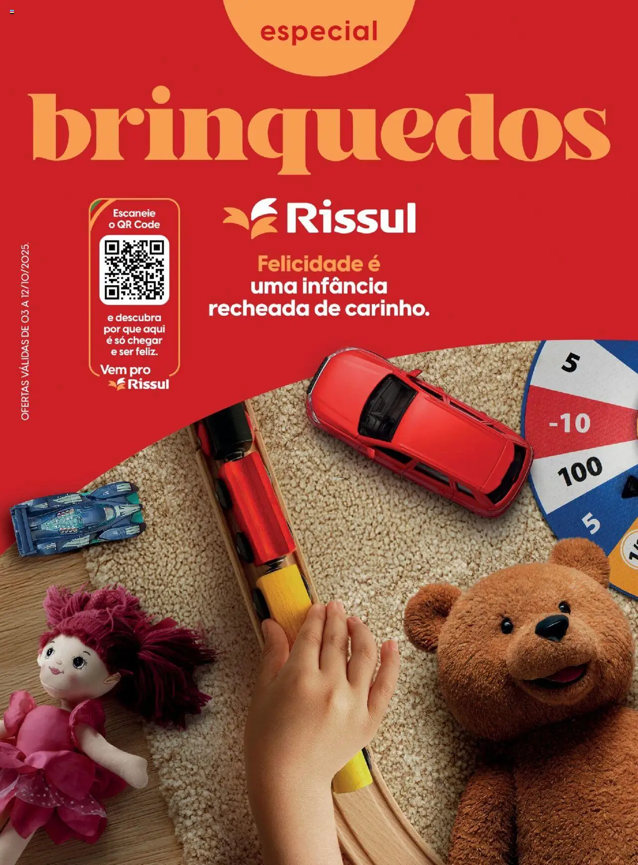 Rissul folheto "Ofertas Dia das Crianças" válido a partir de 03/10/2025 - número de página 1 - Brinquedos