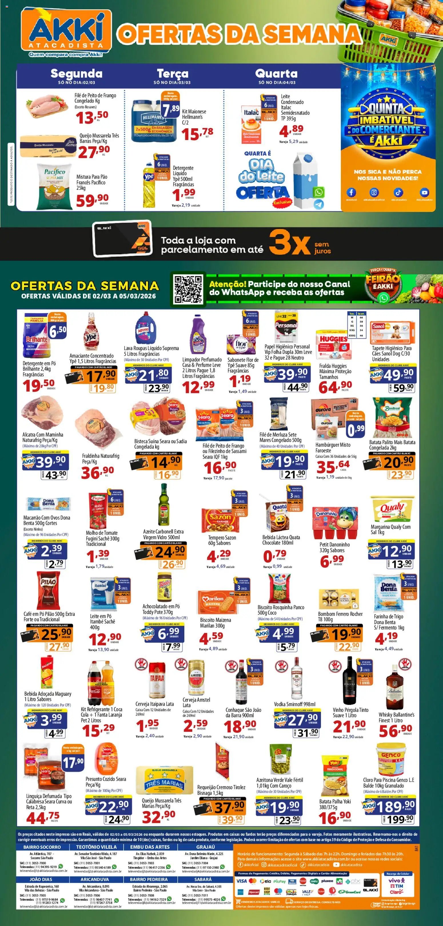 Pré-Visualização do folheto "Akki Atacadista - Ofertas da semana" da loja Akki Atacadista válido a partir de 02/03/2026