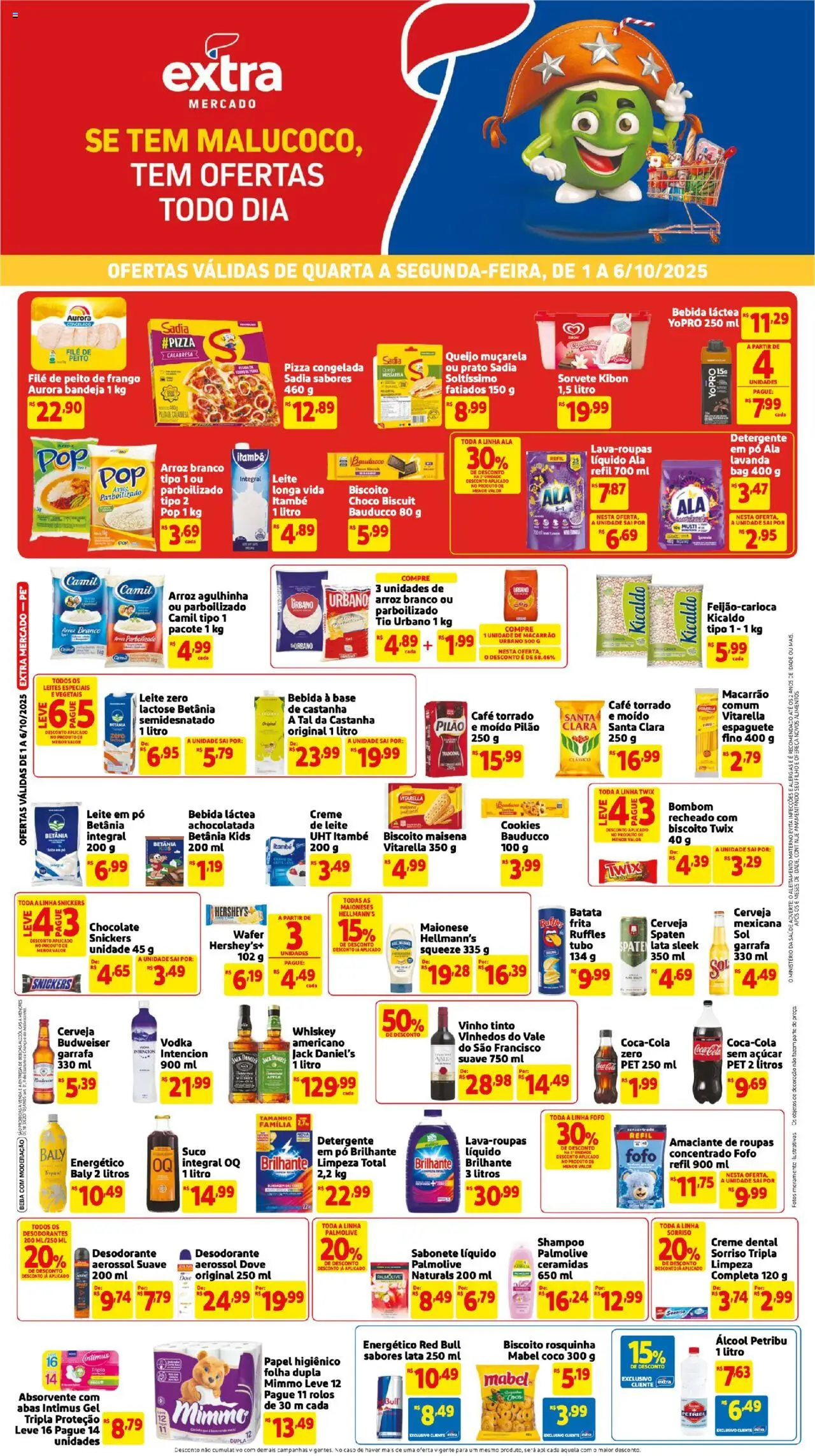 Extra folheto "Ofertas de Mercado Semanal" válido a partir de 01/10/2025 - número de página 1