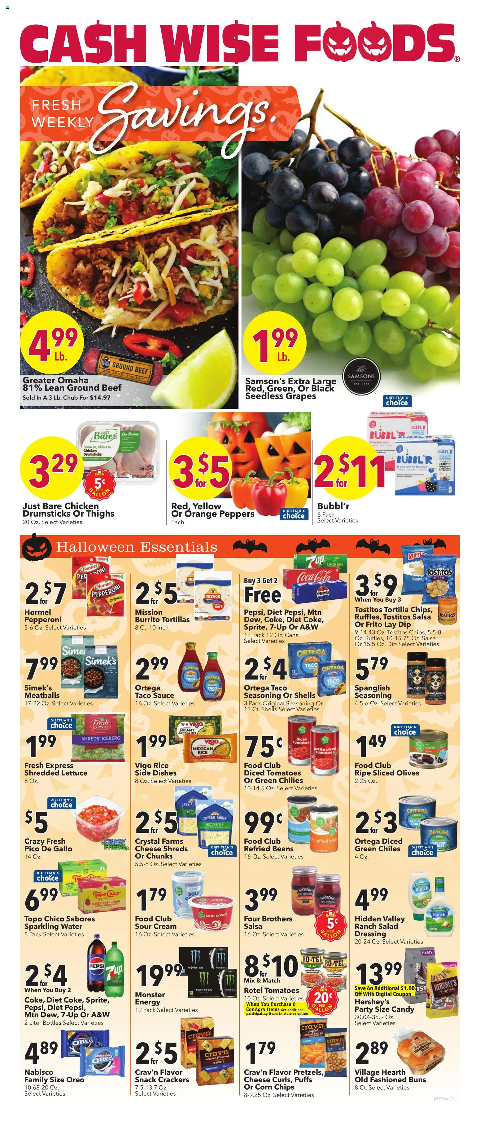 Cash Wise Weekly Ad from 10/22/2025 - Flyer - Page number 1