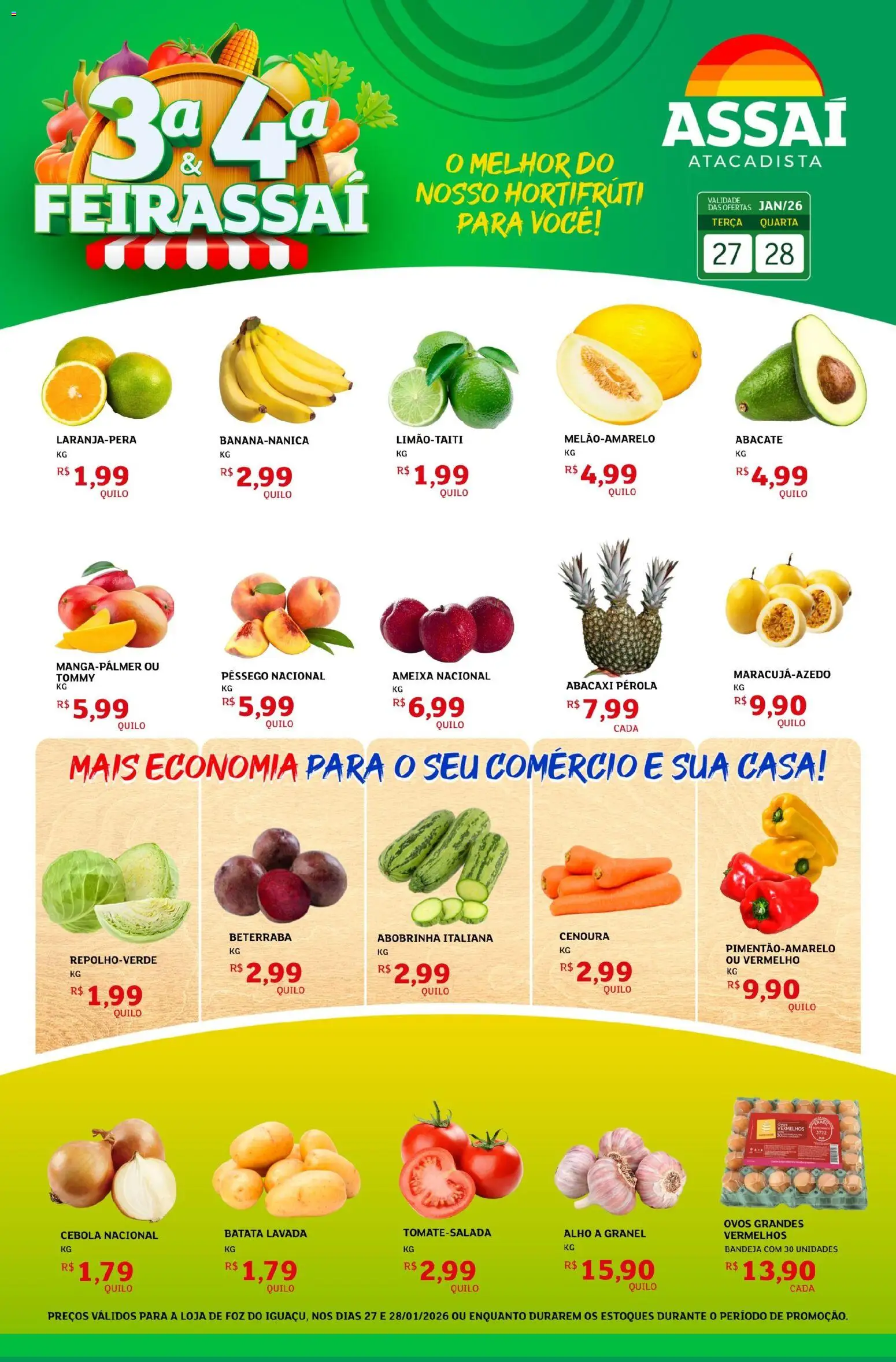 Pré-Visualização do folheto "Encarte - Folheto" da loja Assaí Atacadista válido a partir de 27/01/2026