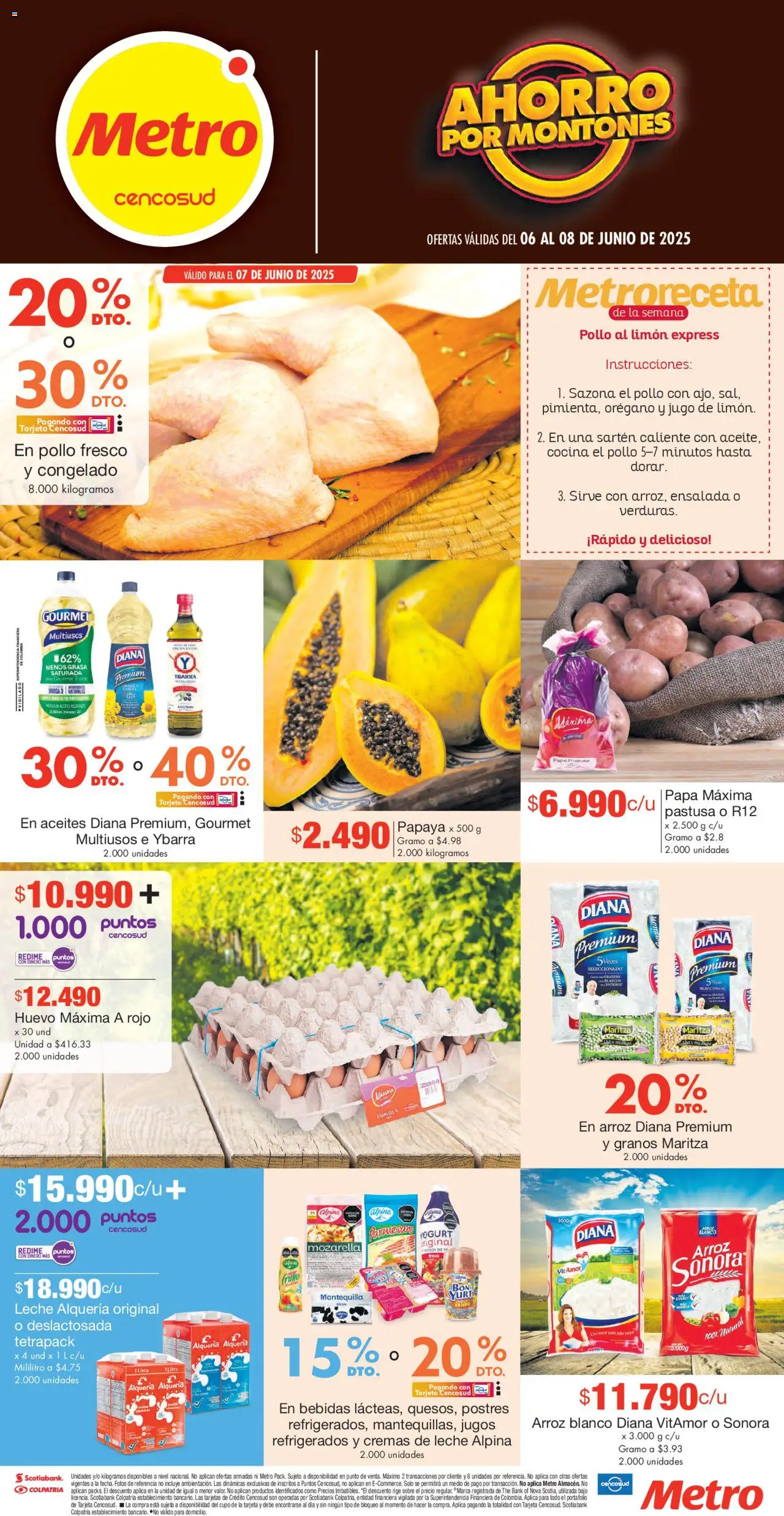 Metro Catálogo: 06/06/2025 - 08/06/2025 > Últimas Ofertas pagina numero 1 - Bebidas, Pollo, Omega, Montones, Omega 3, Limón, Mantequilla, Papaya