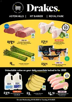 Preview of catalogue Aston Hills, Mt Barker & Royal Park from shop Drakes valid 29/10/2025