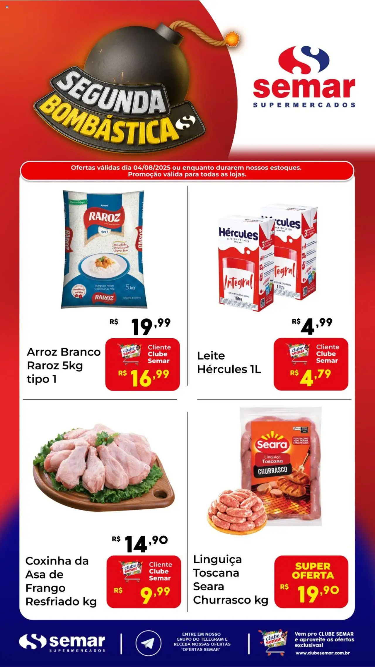 Semar Supermercado folheto "Ofertas do Dia" válido a partir de 04/08/2025 - número de página 1