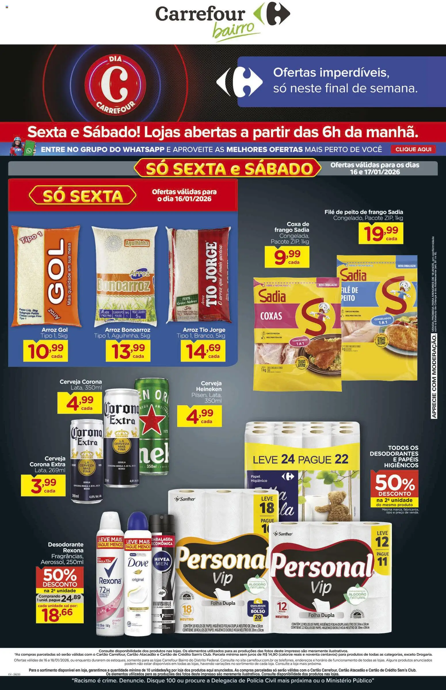 Pré-Visualização do folheto "Ofertas da semana" da loja Carrefour Bairro válido a partir de 16/01/2026