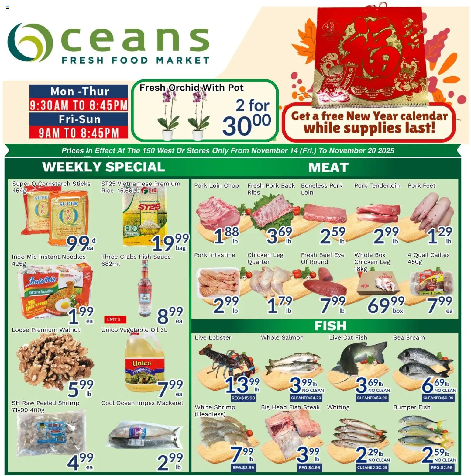 Preview of leaflet Weekly flyer / circulaire from shop Oceans is valid from Nov 14, 2025