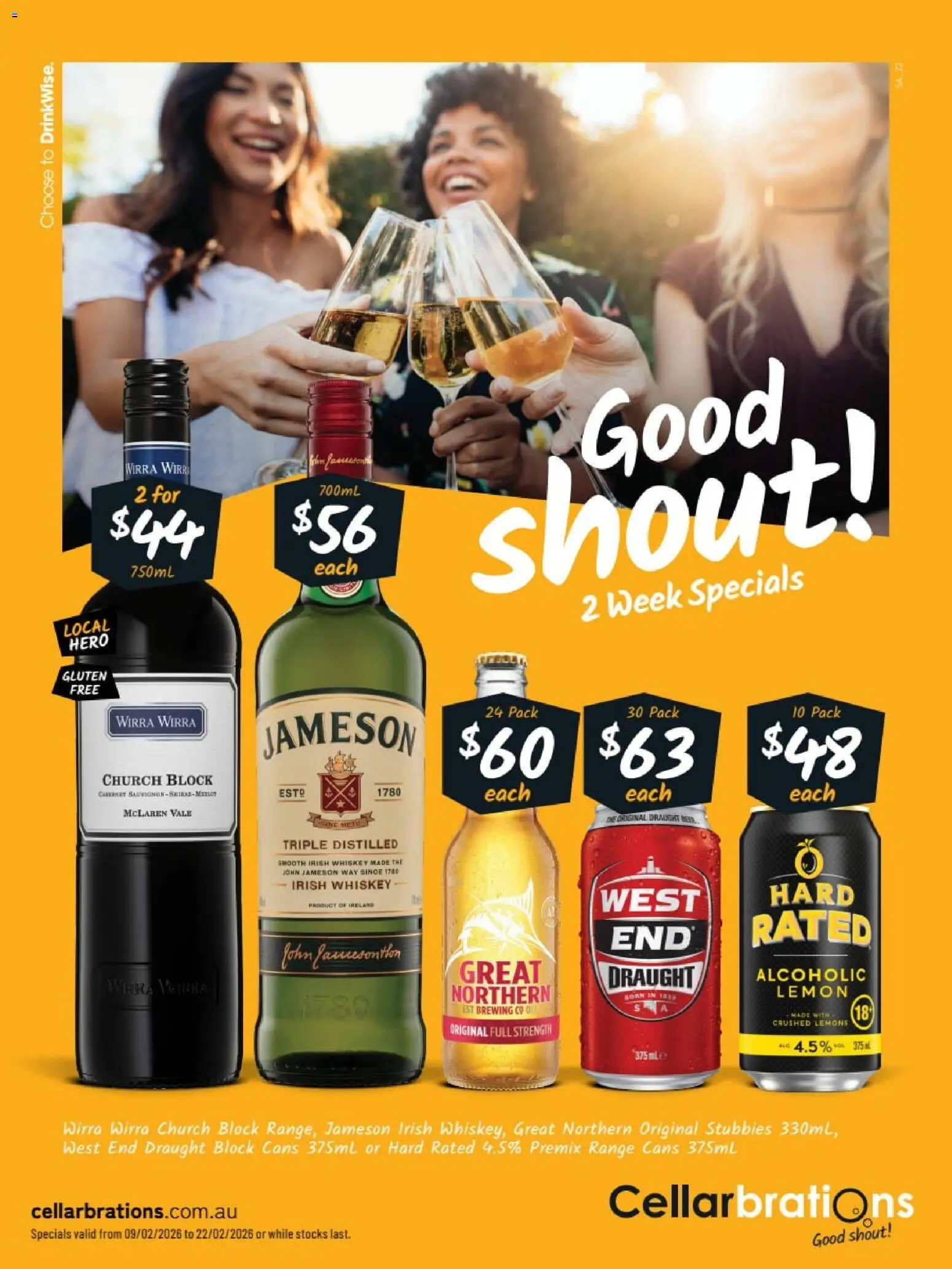 Preview of catalogue Catalogue Andamooka, Adrossan, Ceduna from shop Cellarbrations valid 09/02/2026