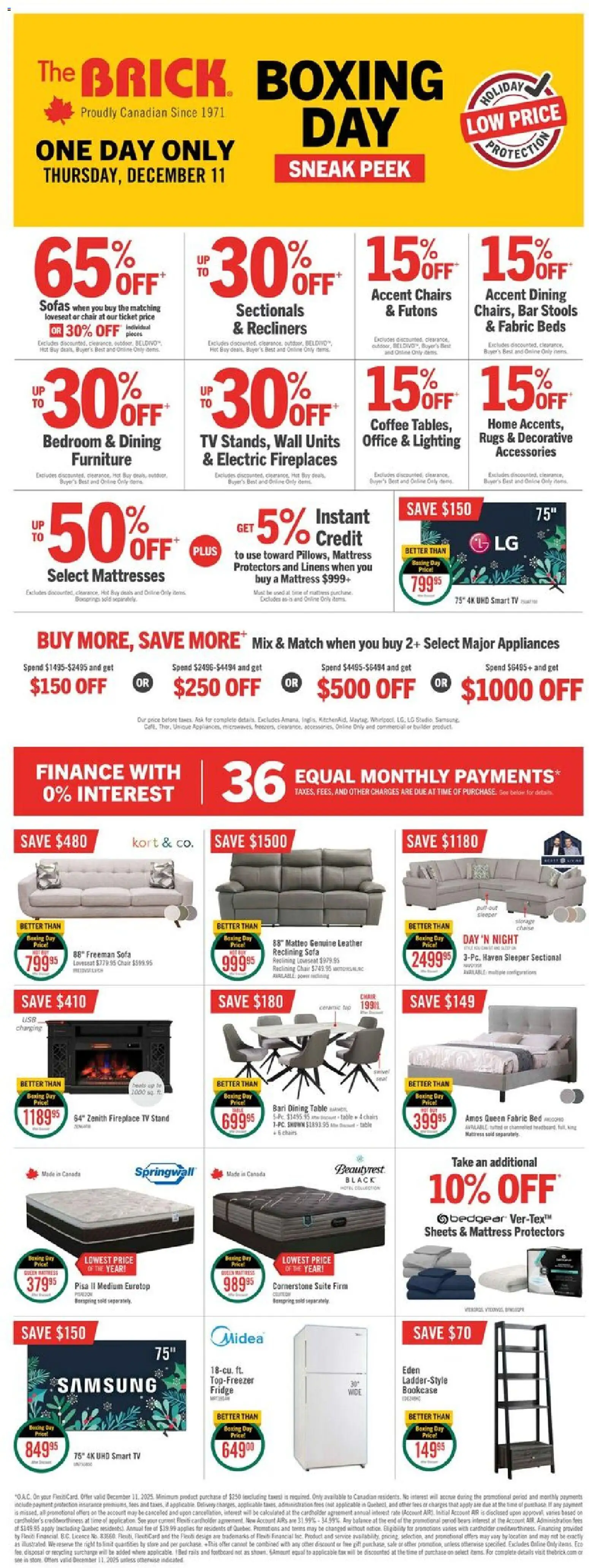 Preview of leaflet Flyer - Boxing Day from shop The Brick is valid from Dec 11, 2025