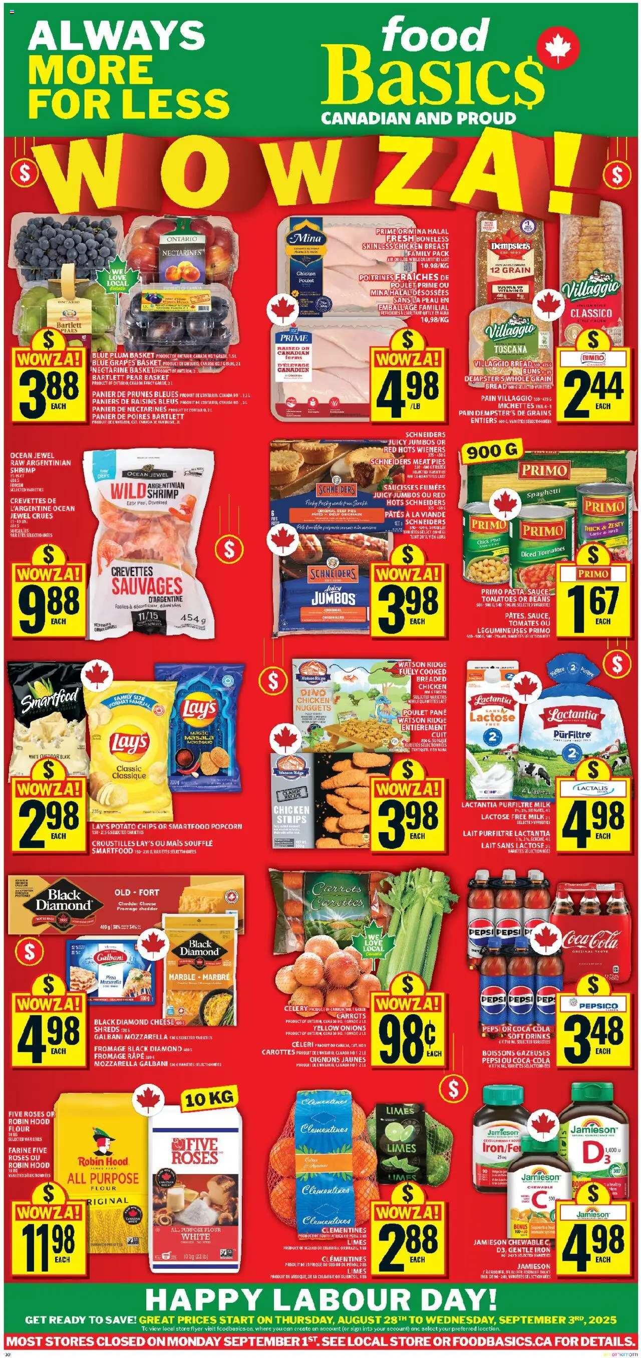 Food Basics flyer valid from Aug 28, 2025 - page number 1