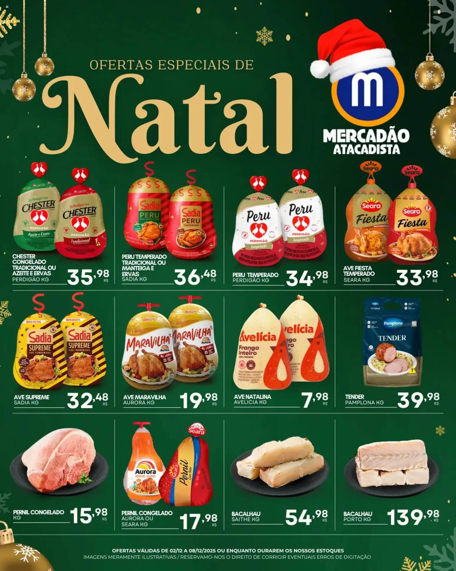 Pré-Visualização do folheto "Ofertas Especiais de Natal" da loja Mercadão Atacadista válido a partir de 02/12/2025