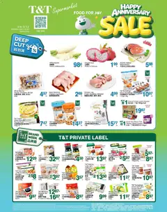 Un aperçu du dépliant T&T Supermarket weekly flyer / circulaire du magasin T&T Supermarket est valide à partir 6 mars 2026
