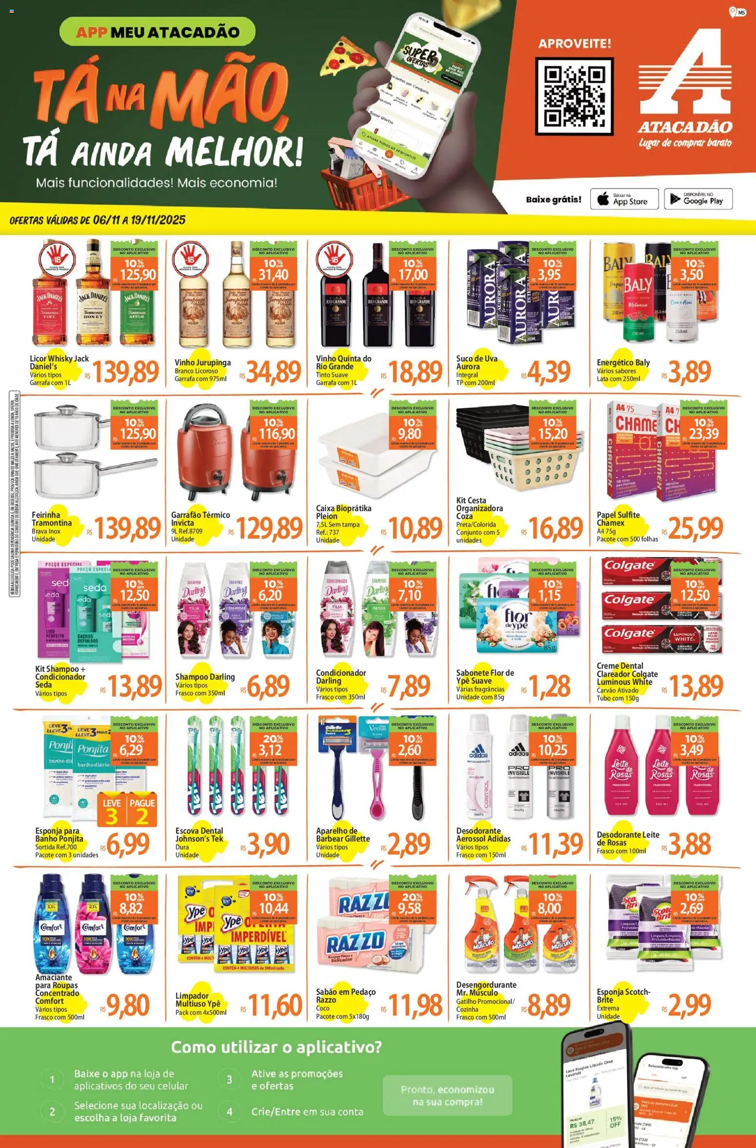 Pré-Visualização do folheto "Ofertas - MS" da loja Atacadão válido a partir de 06/11/2025