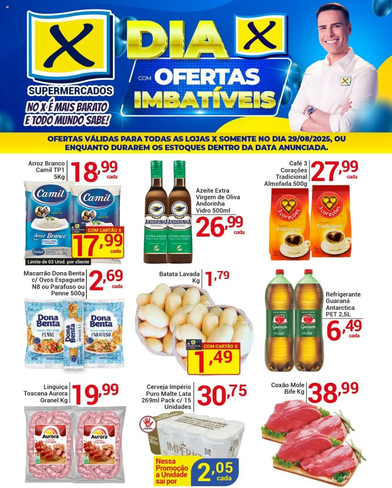 X Supermercados folheto "Ofertas do Dia" válido a partir de 29/08/2025 - número de página 1