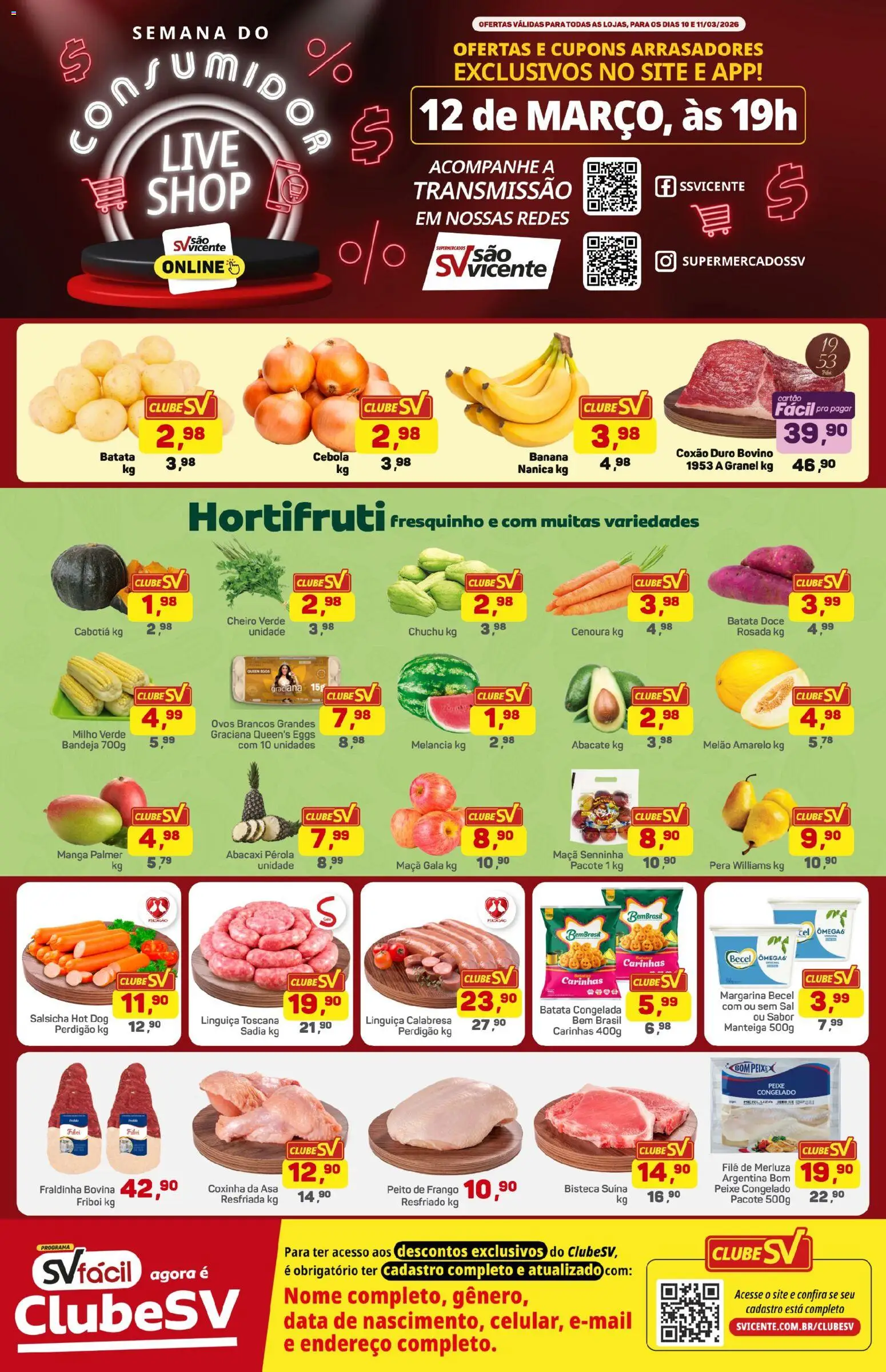Pré-Visualização do folheto "Supermercados São Vicente - Ofertas da semana" da loja Supermercados São Vicente válido a partir de 10/03/2026