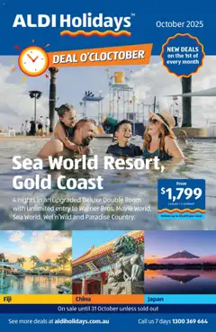 Preview of catalogue NEW Holidays from shop Aldi valid 01/10/2025