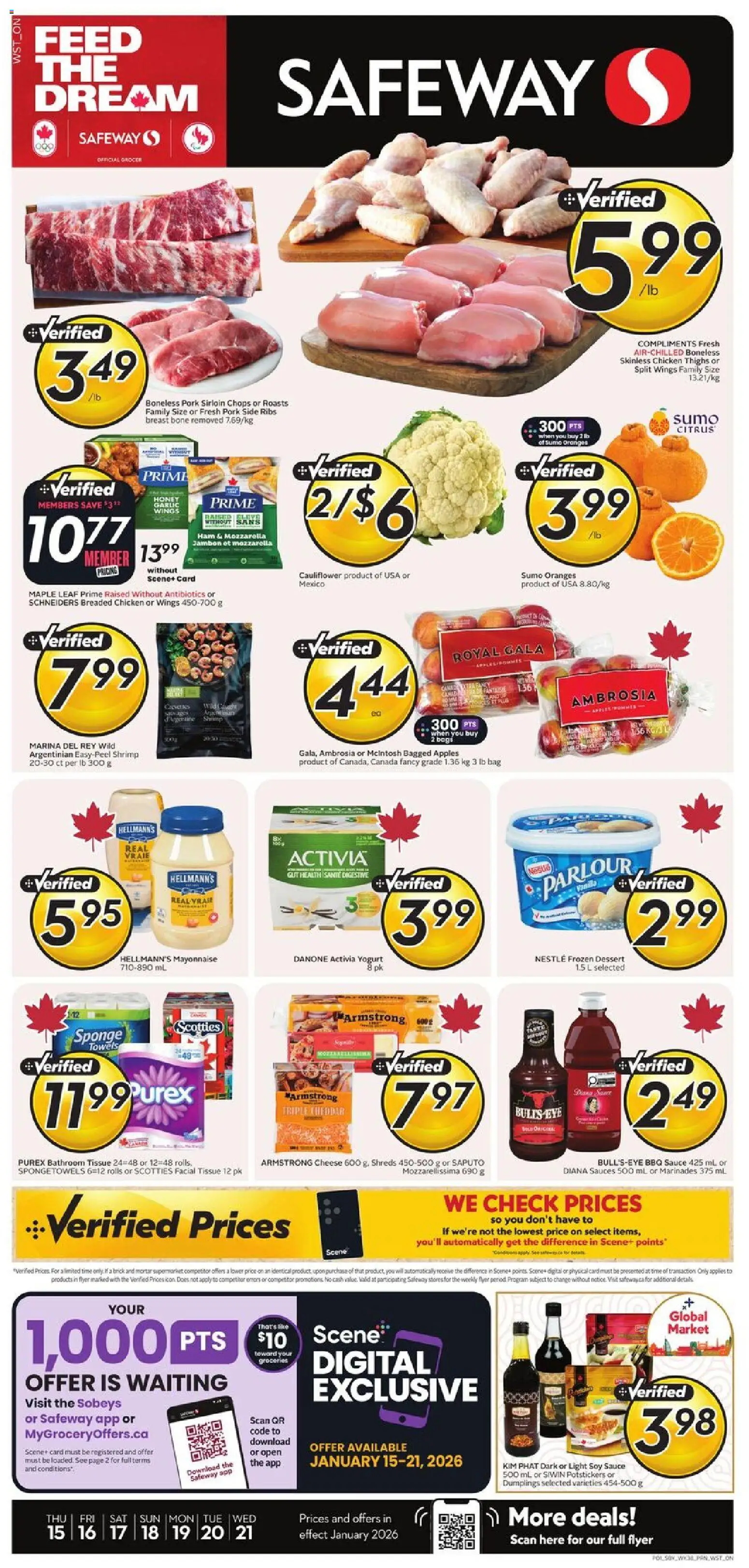Preview of leaflet Weekly flyer / circulaire from shop Safeway is valid from Jan 15, 2026