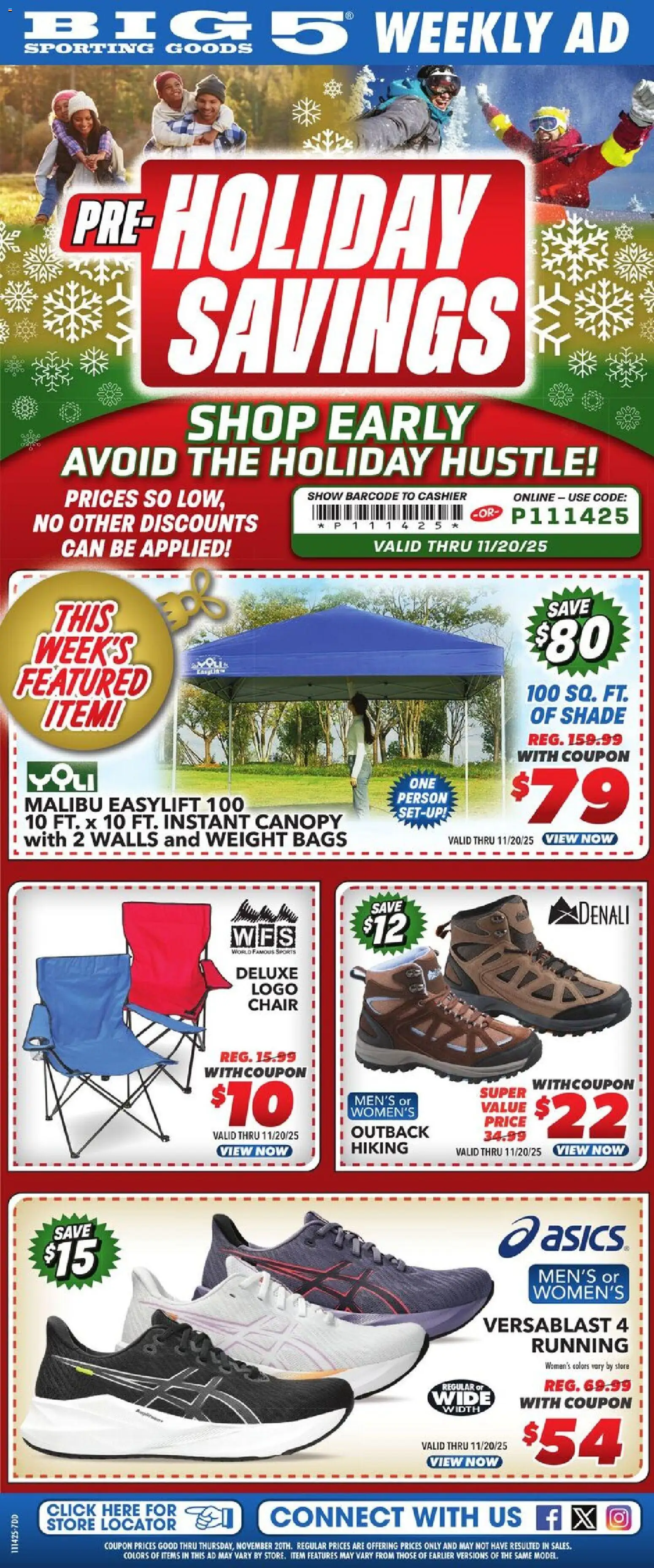 Ad Preview of Big 5 Sporting Goods Weekly Ad from 11/14/2025