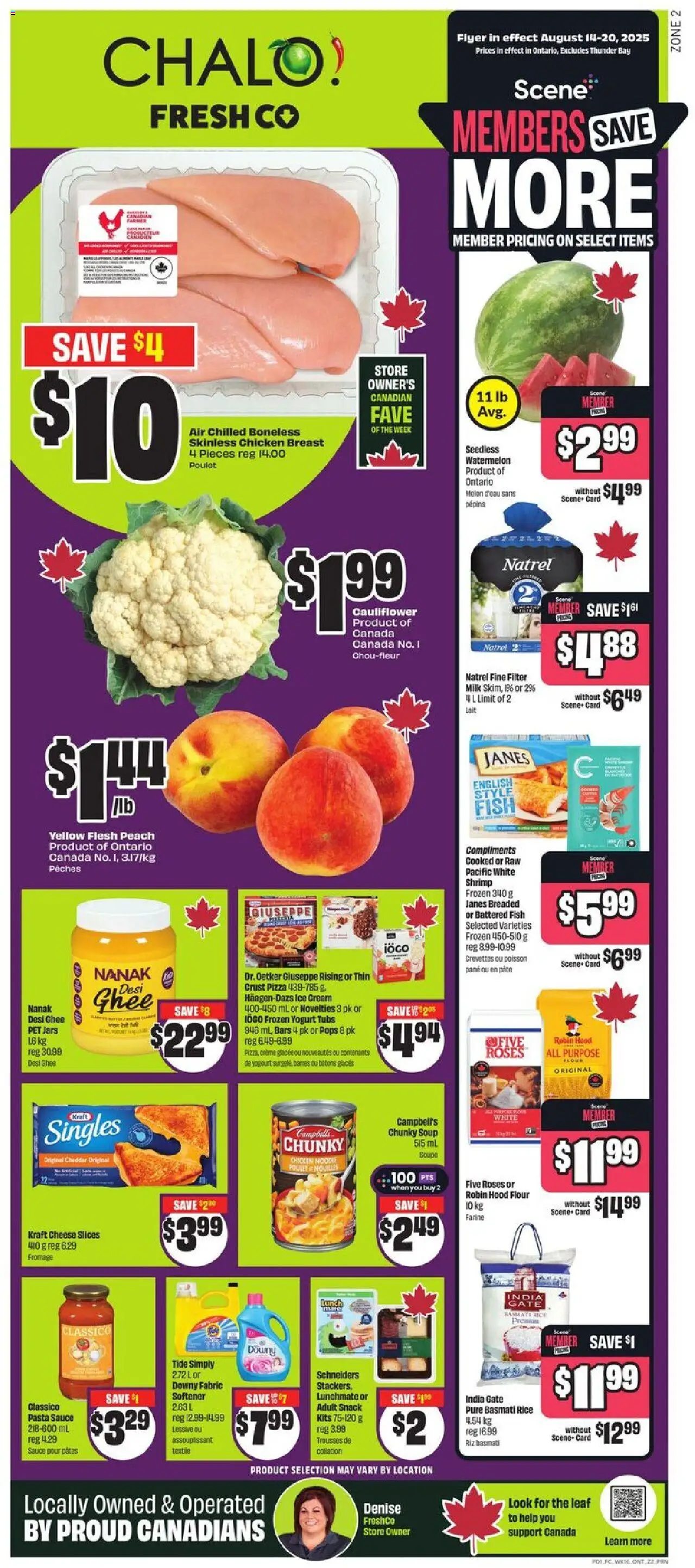 FreshCo flyer valid from Aug 14, 2025 - page number 1