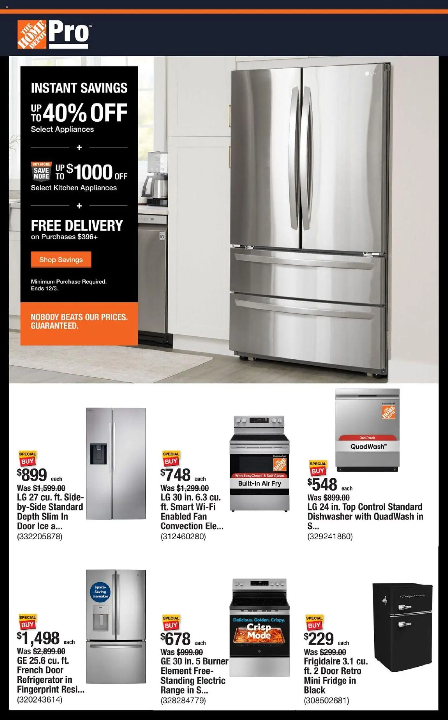 Ad Preview of Home Depot Shop Pro Ad - CA from 11/17/2025