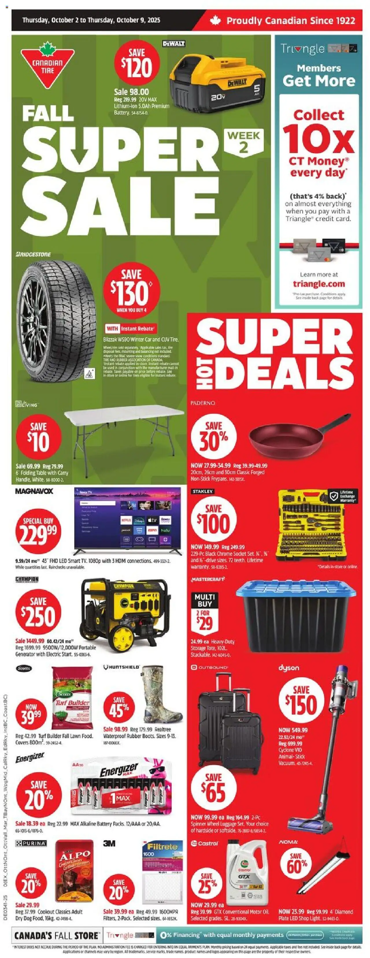 Canadian Tire flyer valid from Oct 02, 2025 - page number 1