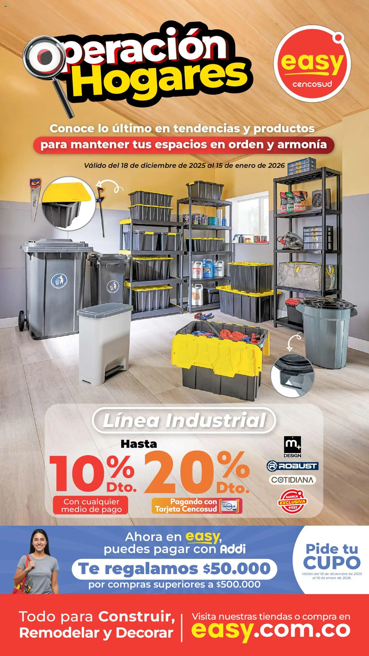  Vista previa del prospecto Catálogo Aseo y organización del almacen Easy válida del 18/12/2025 al 15/01/2026 - Té