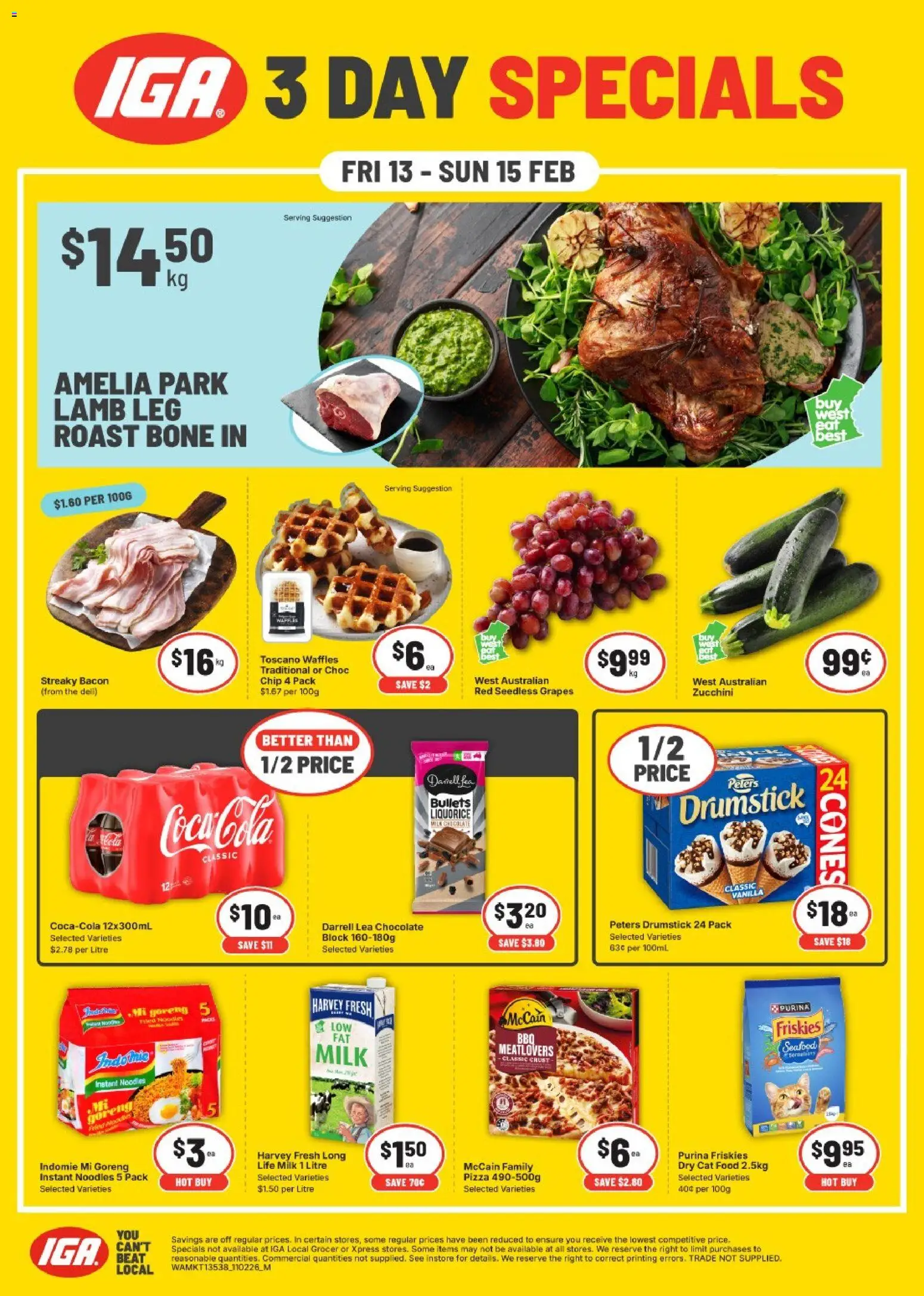 Preview of catalogue Weekend Specials WA from shop IGA valid 13/02/2026
