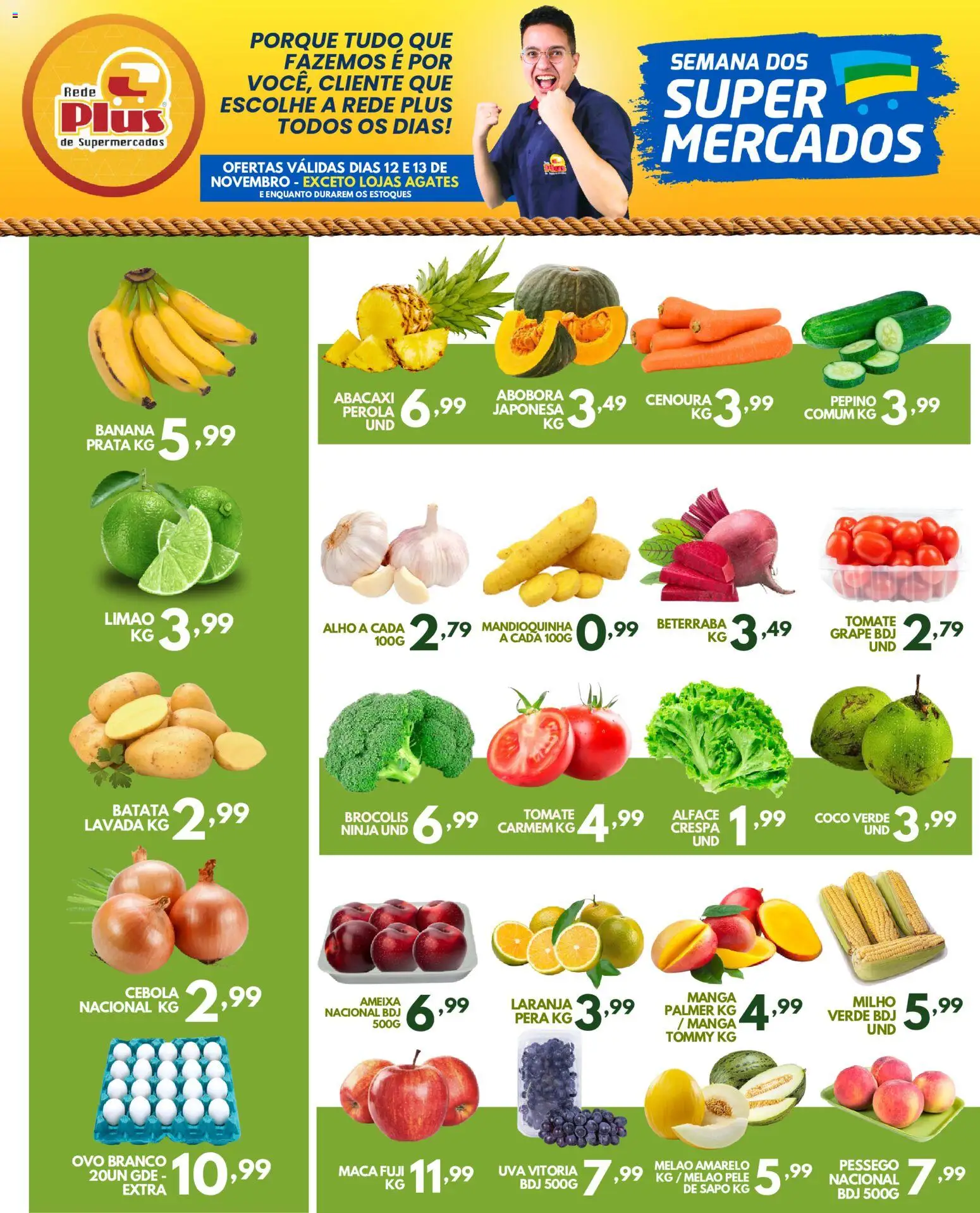 Pré-Visualização do folheto "Ofertas da semana" da loja Rede Plus Supermercados válido a partir de 12/11/2025