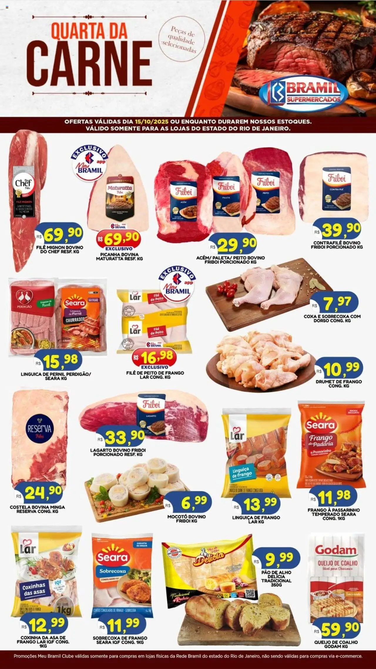 Bramil Supermercados folheto "Ofertas Quarta da Carne" válido a partir de 15/10/2025 - número de página 1