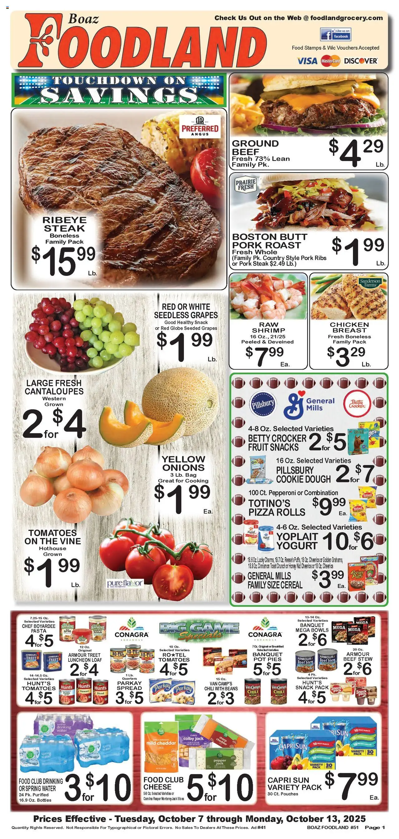 Foodland Weekly Ad from 10/07/2025 - Flyer - Page number 1