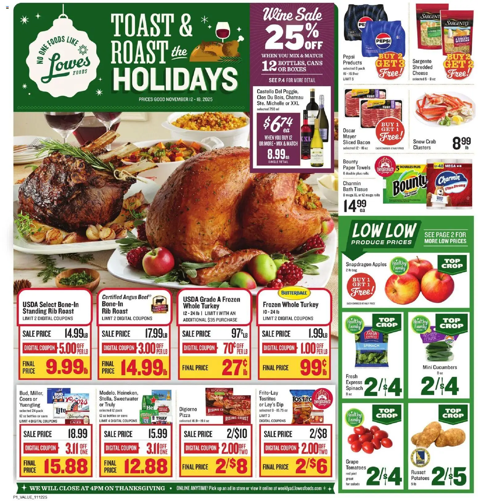 Ad Preview of Lowes Foods Weekly Ad - NC from 11/12/2025