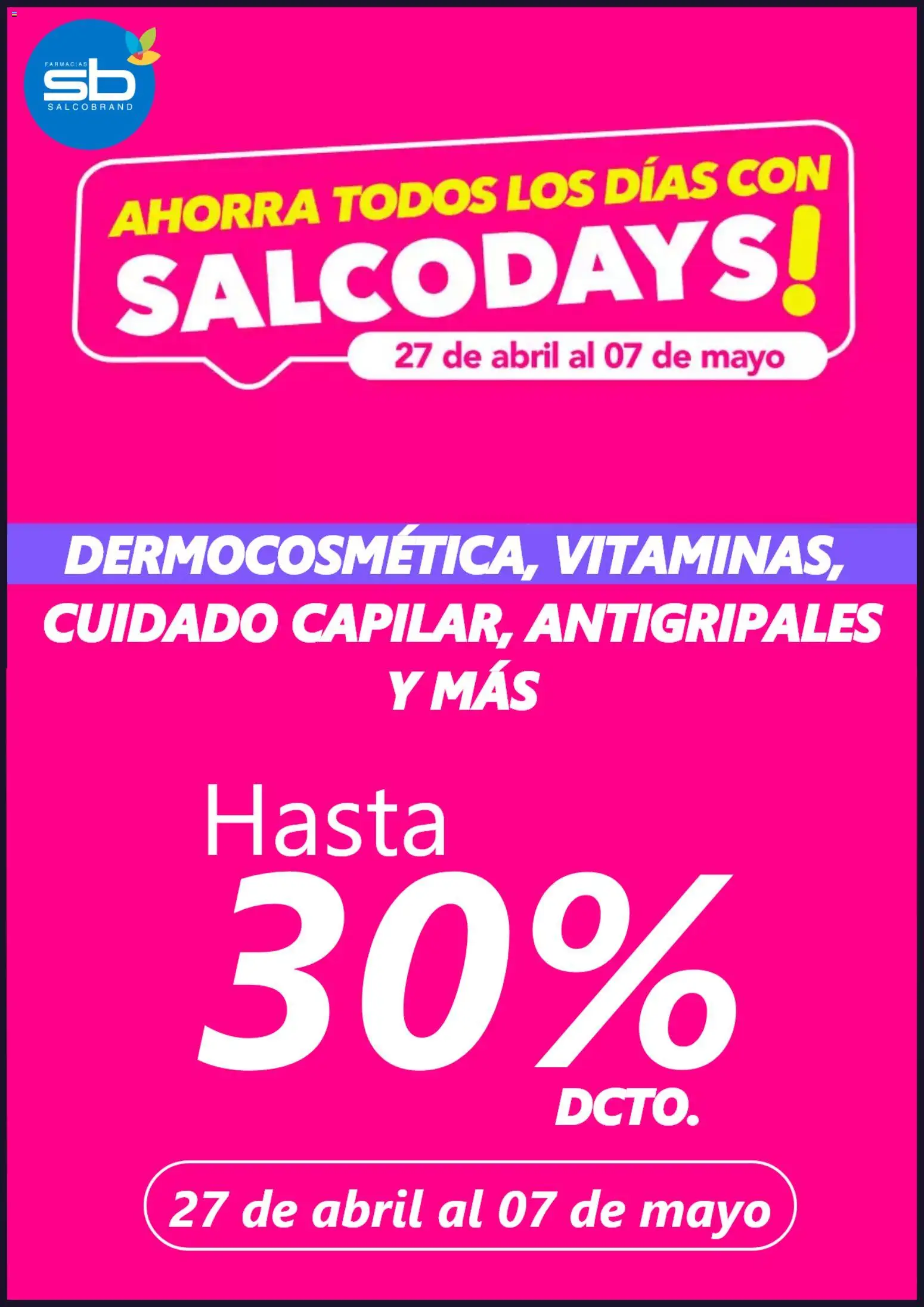 Folleto de la tienda Salcobrand válido desde el 27.04.2026 