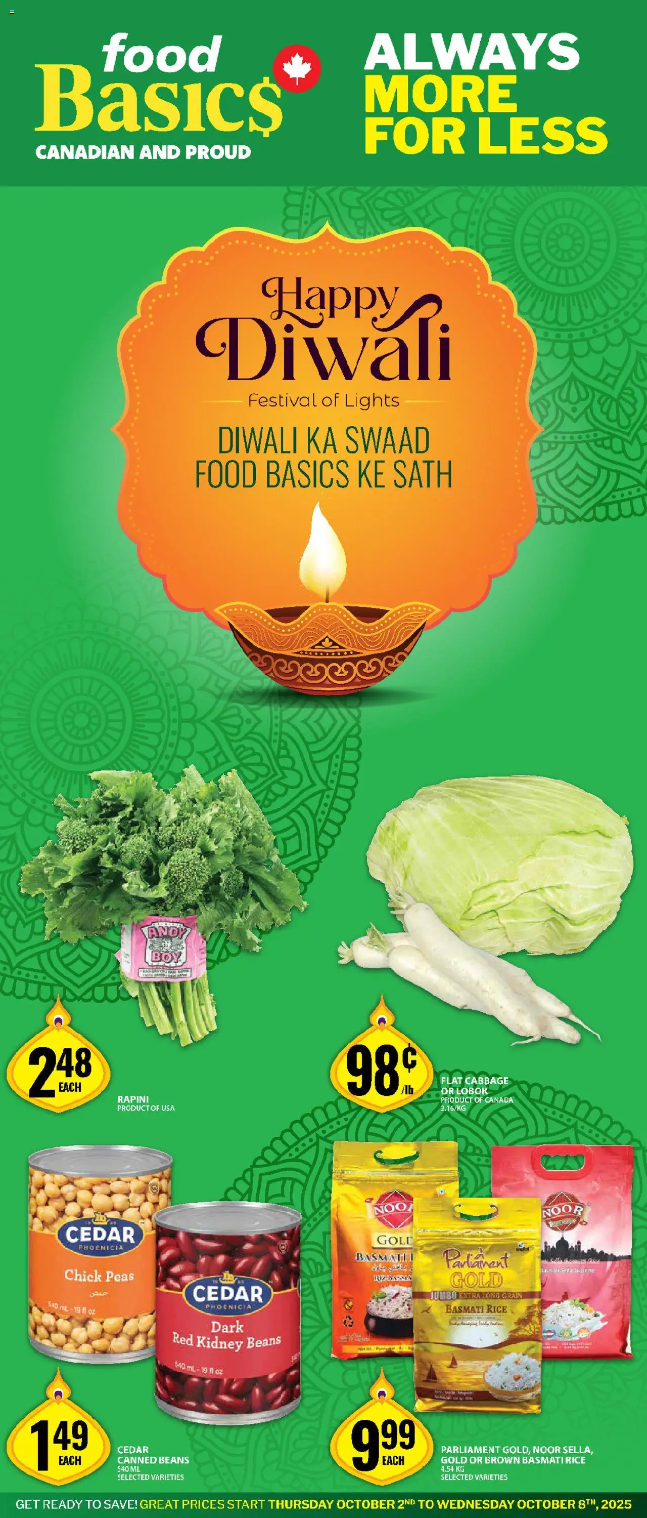 Food Basics flyer valid from Oct 02, 2025 - page number 1