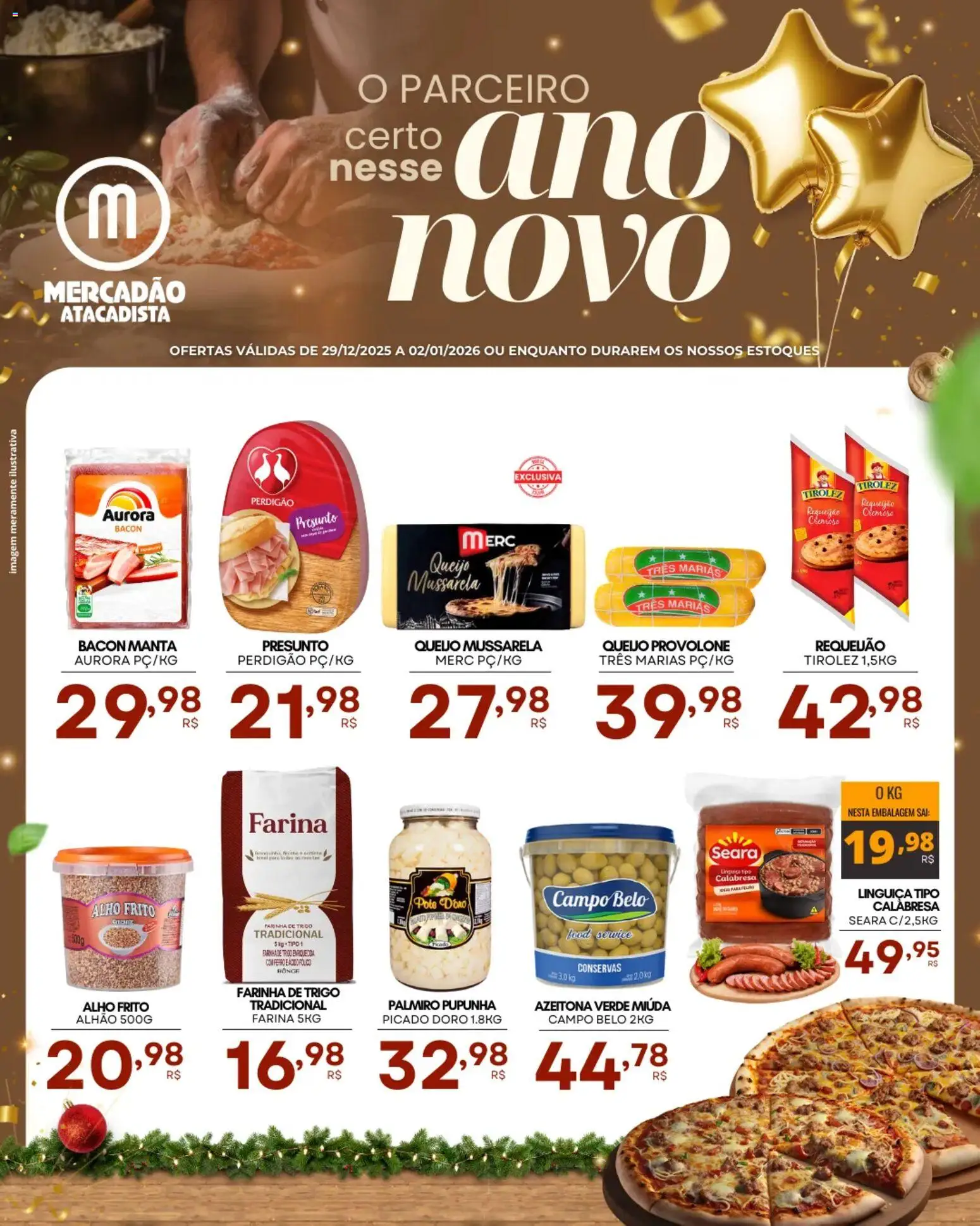 Pré-Visualização do folheto "Ofertas da semana" da loja Mercadão Atacadista válido a partir de 29/12/2025